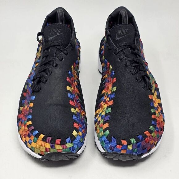 Nike Women Air Footscape Woven Black Multicolor Rainbow FB1959-002 Size 10.5 New - Picture 7 of 10